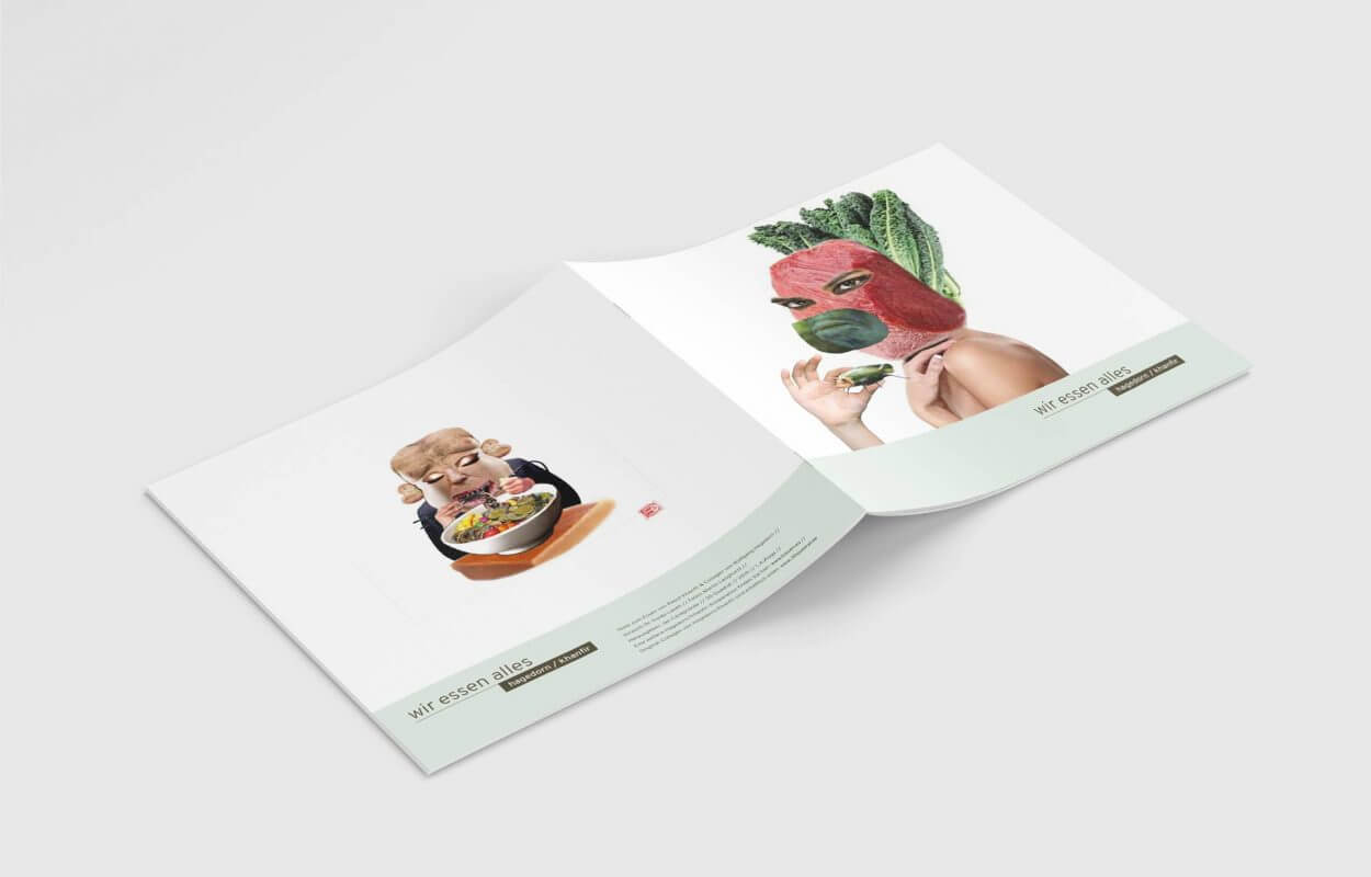 Hagedorn / Khanfir - Wir essen alles - Diskonspekt, 40 Seiten Texte und Collagen zum Essen