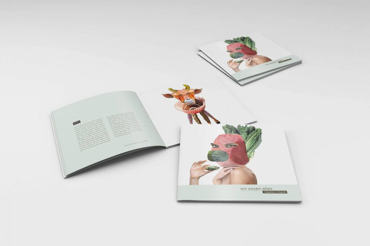 Hagedorn / Khanfir - Wir essen alles - Diskonspekt, 40 Seiten Texte und Collagen zum Essen